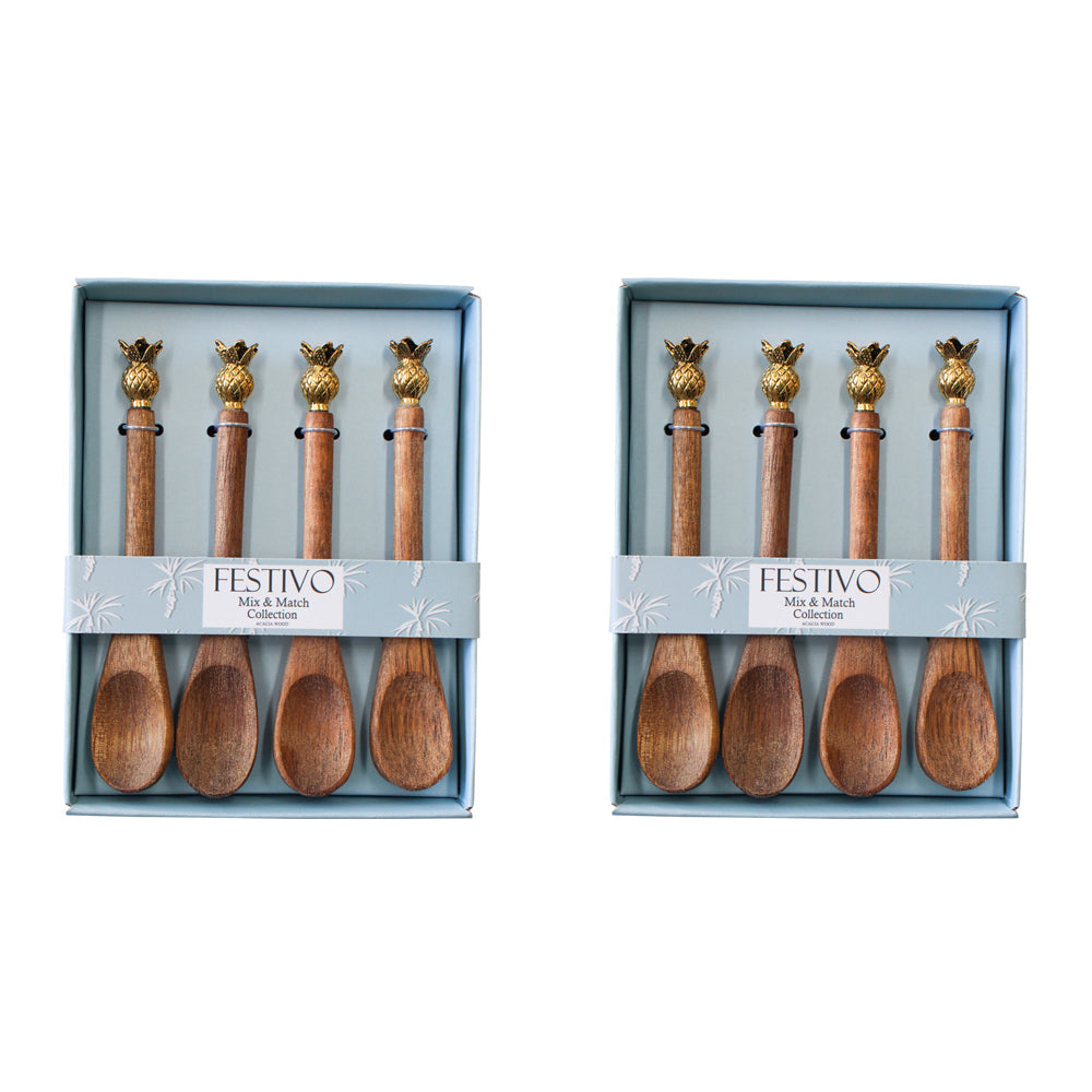 LVD 4pc LVD Teaspoon Pineapple Home Kitchen Cutlery Serveware/Tableware 14x11cm (2 Pack)