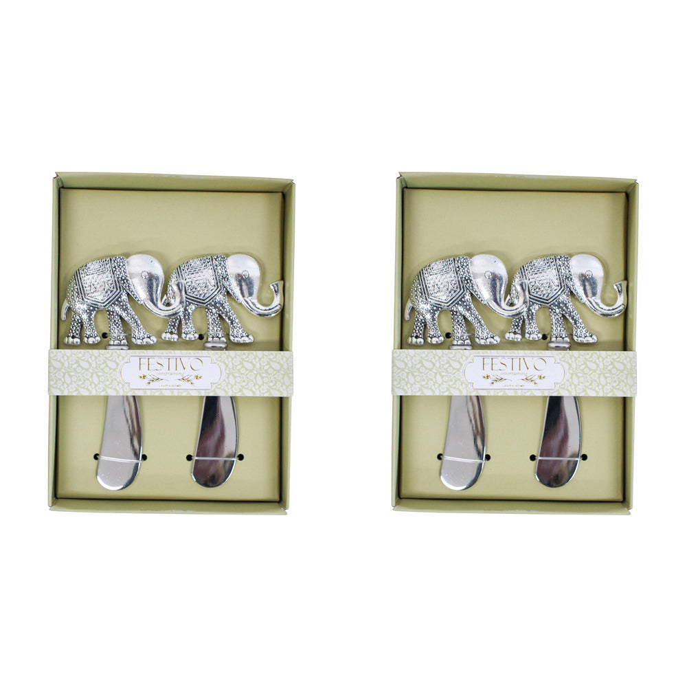 LVD Spreaders 2pc Elephant Kitchen Cutlery Serveware/Tableware 14.5X10.5CM (2 Pack)