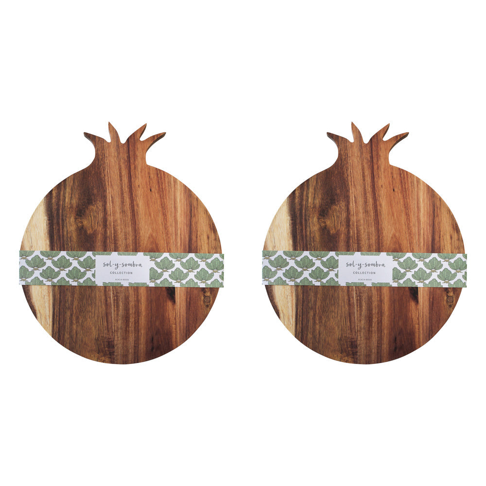 LVD Acacia Pomegranate Cutting Board Home Kitchen Serveware/Tableware 40x30cm (2 Pack)