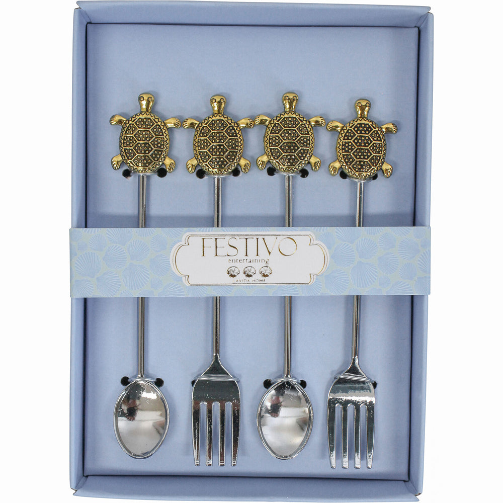 LVD Forkspoon Set Turtle Home Kitchen Cutlery Serveware/Tableware 14.5x10.5cm (2 Pack) — image 2