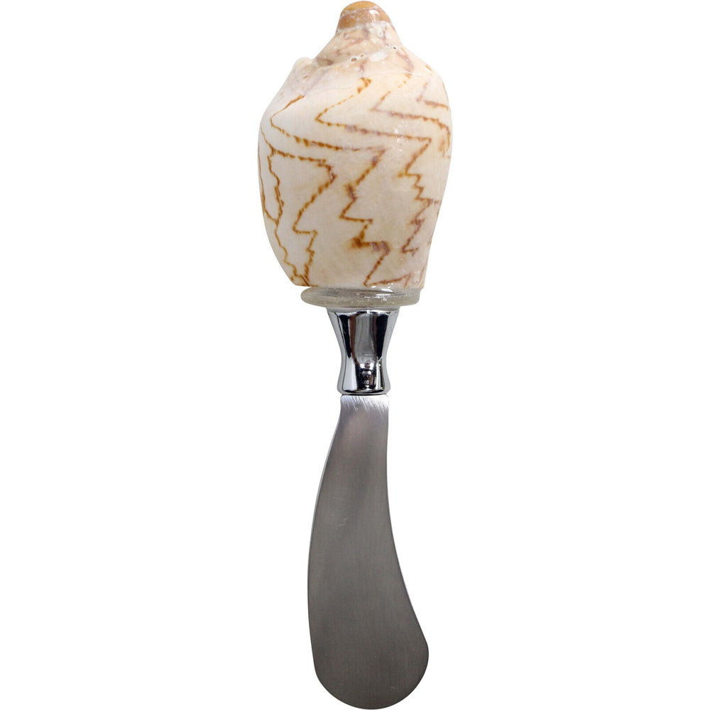 LVD Metal 17cm Shell Butter/Cheese Spreader Knife Cutlery Large Gift Boxed Beige — image 2