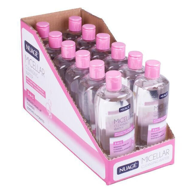 Nuage Micellar Cleansing Water 200ml Liquid Face Lips Makeup Remover (12 Pack)