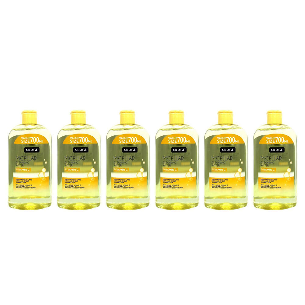 Nuage Micellar Cleansing Water Vitamin C 700ml Liquid Makeup Remover (6 Pack)