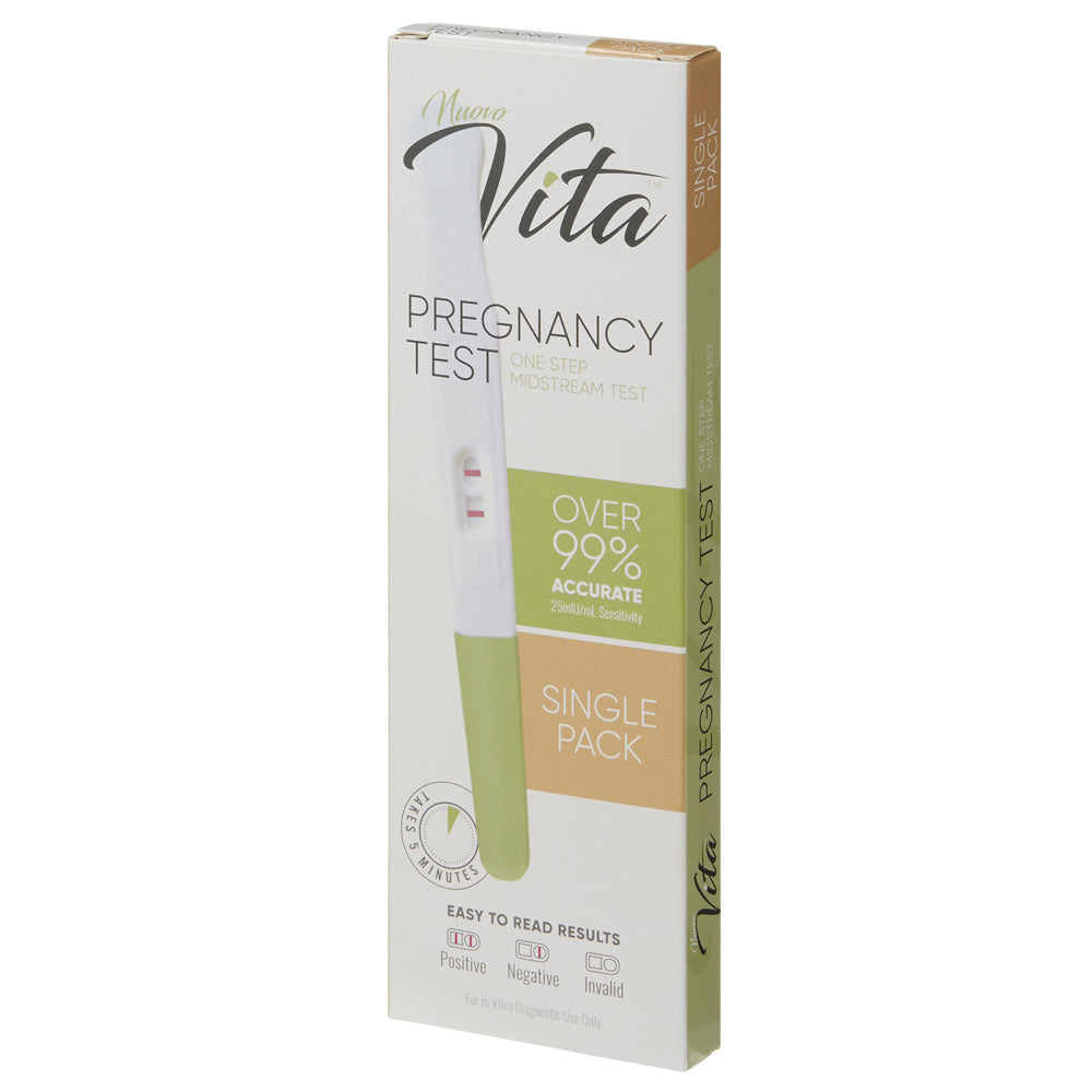 Nuovo Vita Womens Midsteam Easy Pregnancy Testing Kit Set Personal Care Single