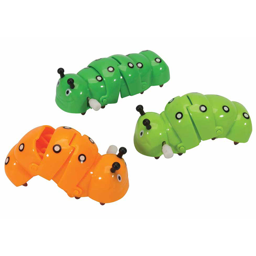 Fumfings Novelty Clockwork Caterpillars 10cm Classic Prank Toys Kids Assorted — image 2