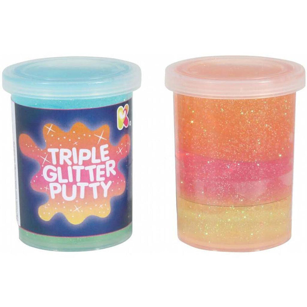Fumfings Novelty Triple Glitter Putty 6cm Squish Art Toys Kids/Child 3y+ Asst (3 Pack) — image 3
