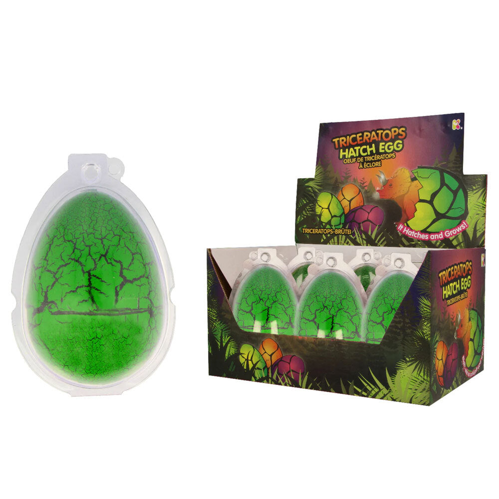 Nurchums Triceratops Hatch Egg Kids/Children 3y+ Dinosaur Surprise Grow Toy GRN — image 3
