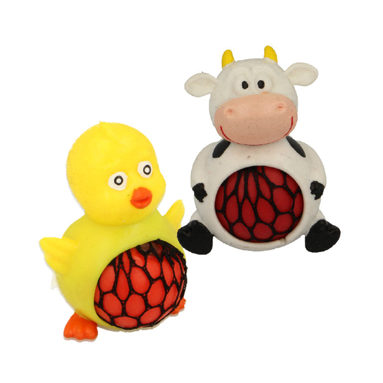 Fumfings Novelty Farm Squeezy Meshables 10cm Assorted Toys Kids/Children 3y+ (2 Pack)