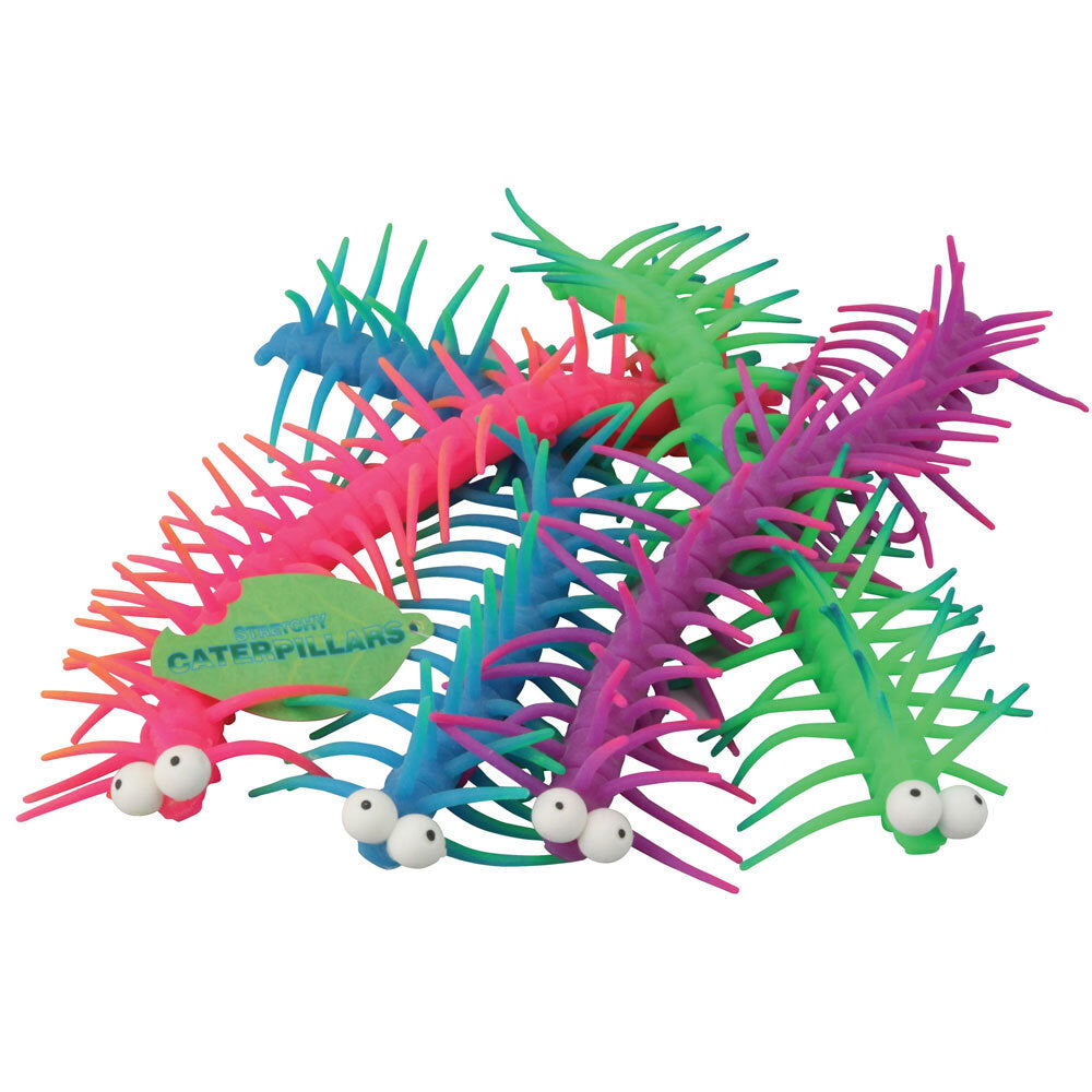 Fumfings Novelty Stretchy Caterpillars 24cm Sensory Toys Kids/Children Assort (3 Pack)