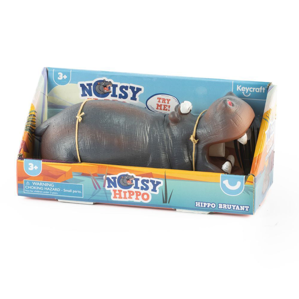 Pocket Money Fun 21cm Noisy Sqeaky Hippo Kids/Children Interactive Play Toy 3y+