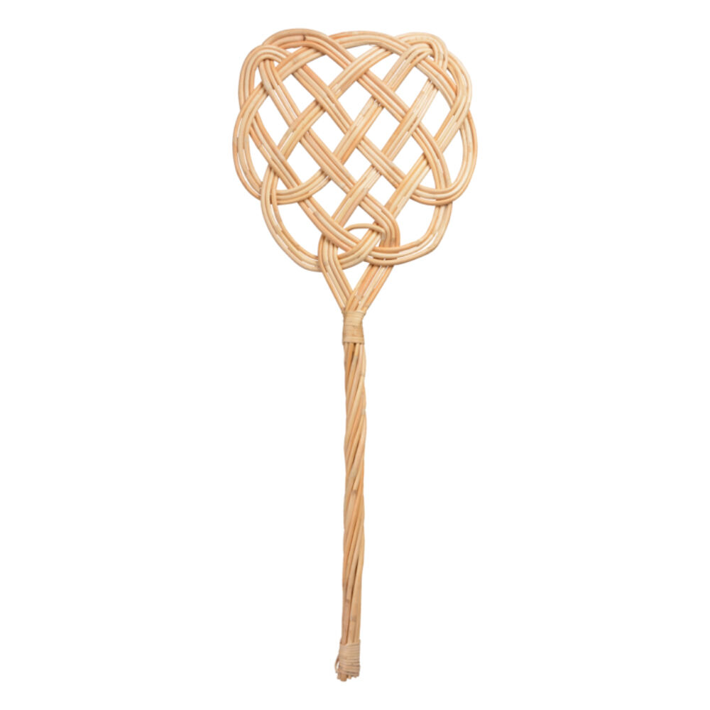Esschert Design 71cm Home Cleaning Tool Rattan Indoor/Outdoor Carpet Beater