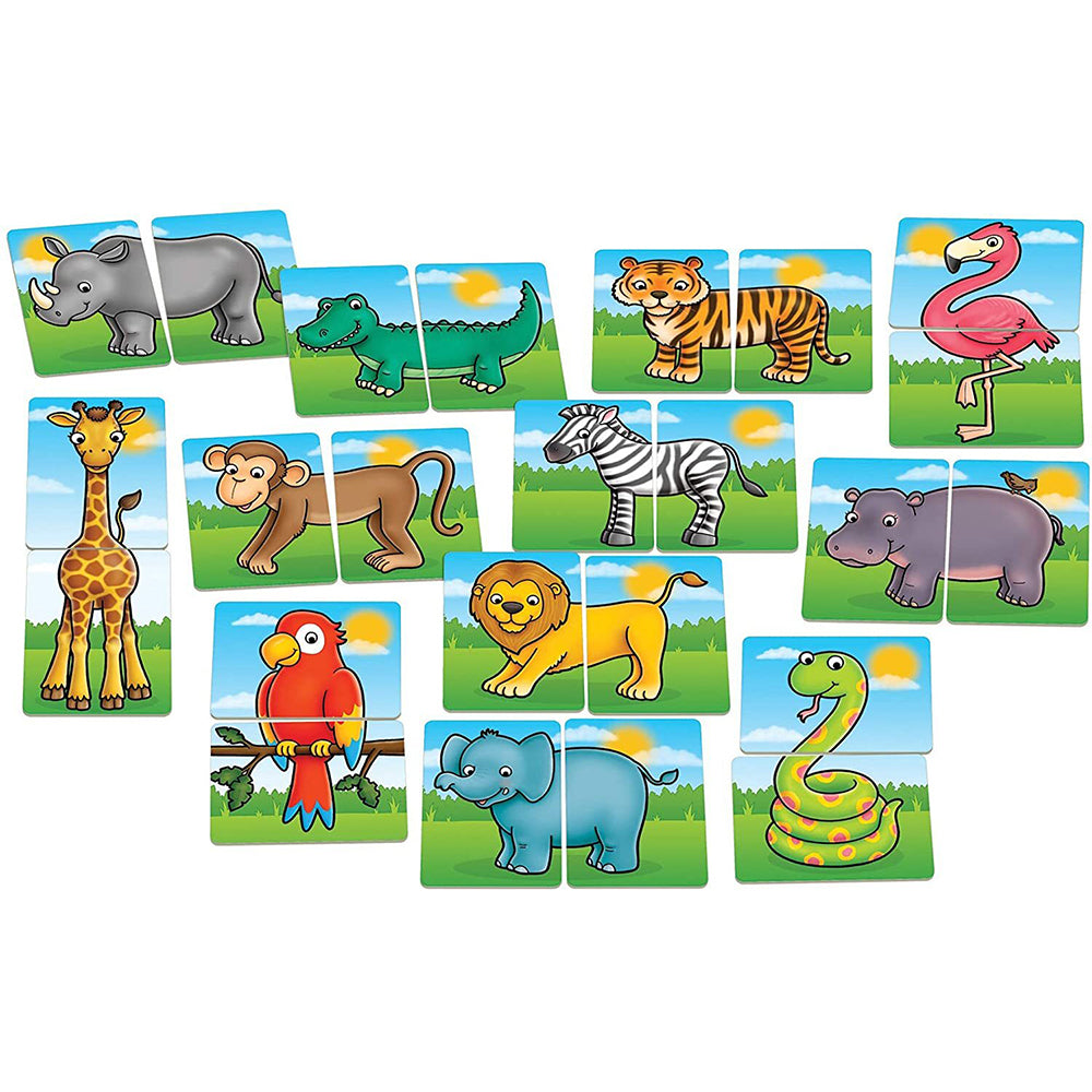 Orchard Toys Memory Game Jungle Heads & Tails Kids Activity Play Toy 18m+ (24 Pieces) — image 2