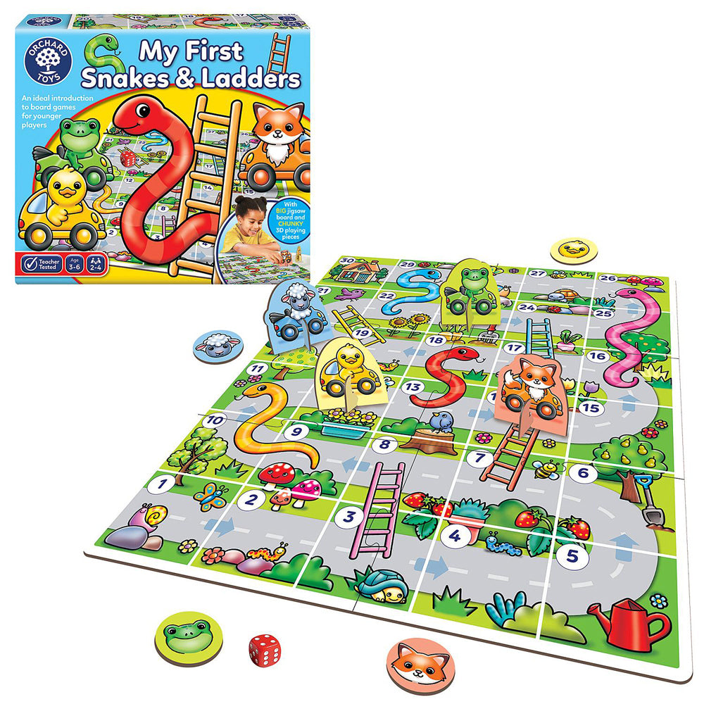 Orchard Toys Game My First Snakes And Ladders Kids Childrens Play Toy