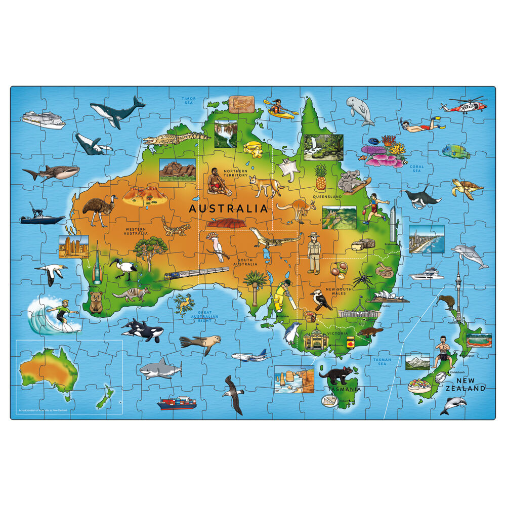 Orchard Toys Map of Australia & New Zealand Jigsaw Puzzle Kids Game 5y+ (150 Pieces) — image 6