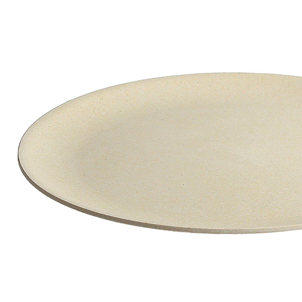 Oztrail Round 21.5cm Bamboo Plate Dish Camping Picnic Outdoor Tableware White — image 2