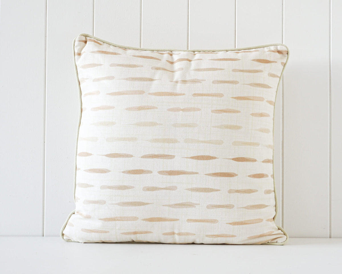 Rayell Indoor Square Cushion Line Pattern Print Home/Lounge Decor 45x45cm — Brown