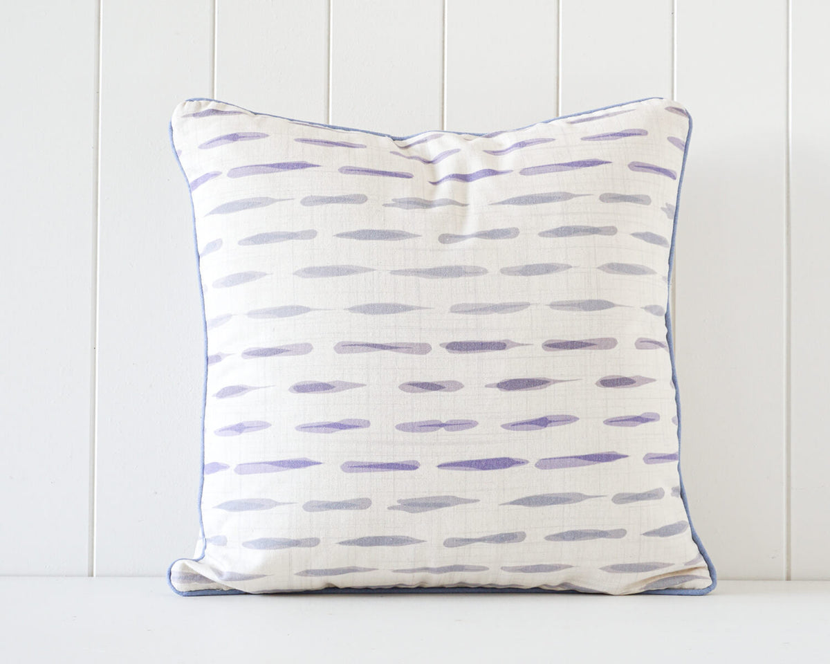 Rayell Indoor Square Cushion Lines Pattern Print Home/Lounge Decor 45x45cm — Purple
