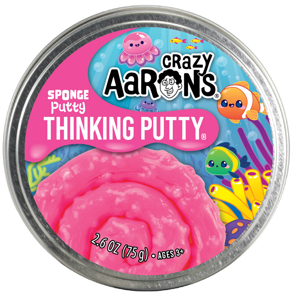 Crazy Aarons 3y+ Trendsetters Sponge Putty 4 Inch Tin Kids Sensory Toy — image 4