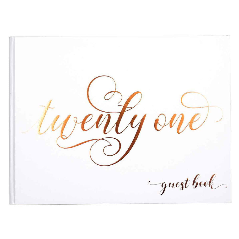 LMD 21st Birthday Signature Guest Book Rose Gold Text 23x18cm Novelty/Keepsake — image 2