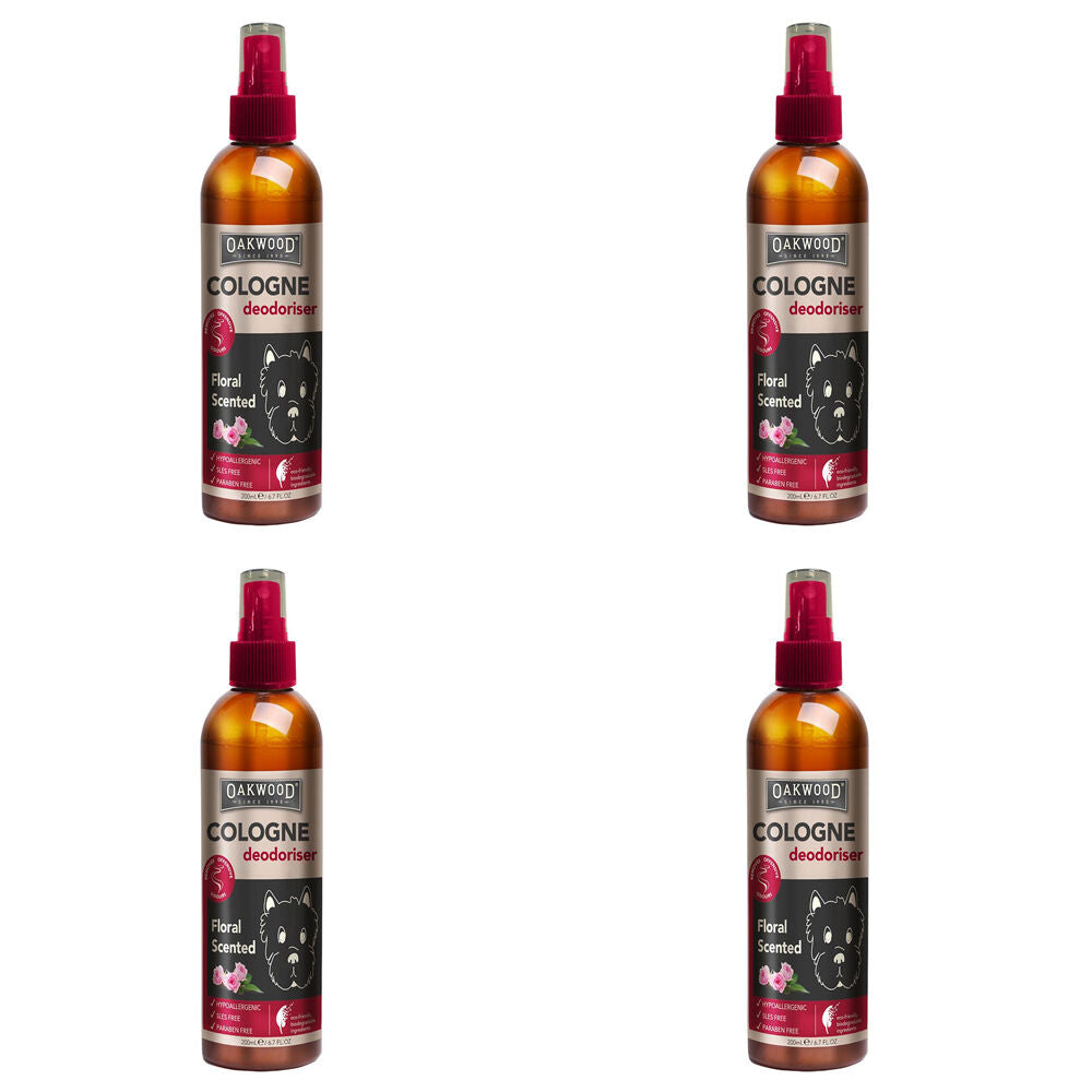 Oakwood 200ml Smell a Riffik Dog/Pet Odour Eliminator Deodoriser Floral (4 Pack)
