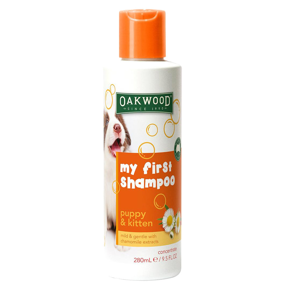 Oakwood My First Pet 280ml Shampoo Puppy & Kitten Concentrate Grooming Care