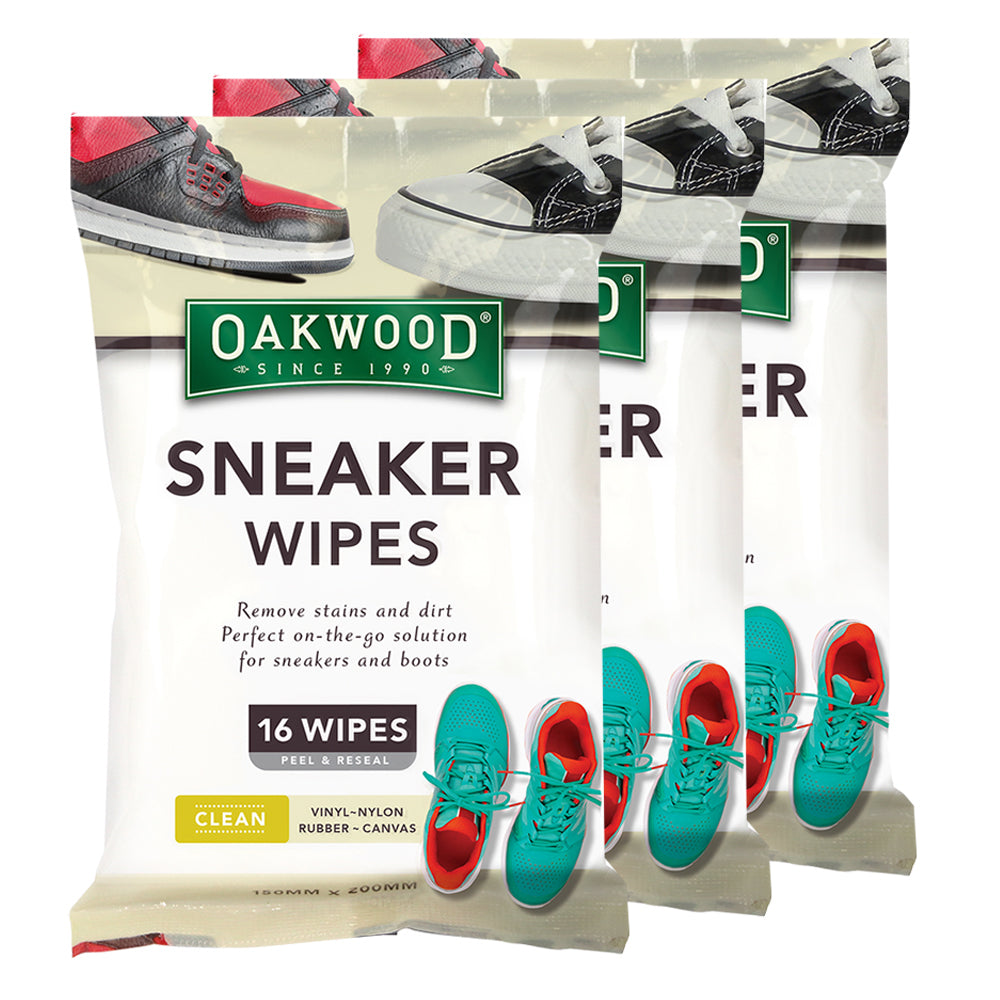 Oakwood 15x20cm Sneaker Wipes Rubber/Vinyl/Nylon Stain Remover Shoe Cleaner (48 Pieces)