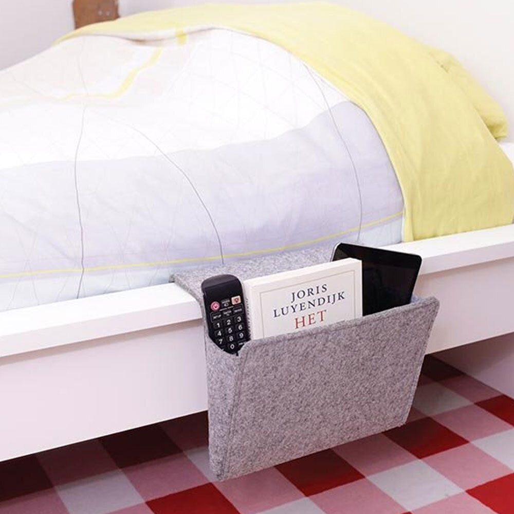 Kikkerland Hanging Sofa/Bedside Pocket Felt Storage Home Organiser/Holder Grey — image 3