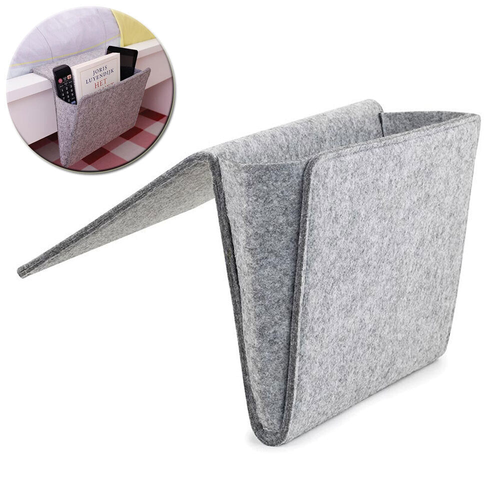 Kikkerland Hanging Sofa/Bedside Pocket Felt Storage Home Organiser/Holder Grey — image 2