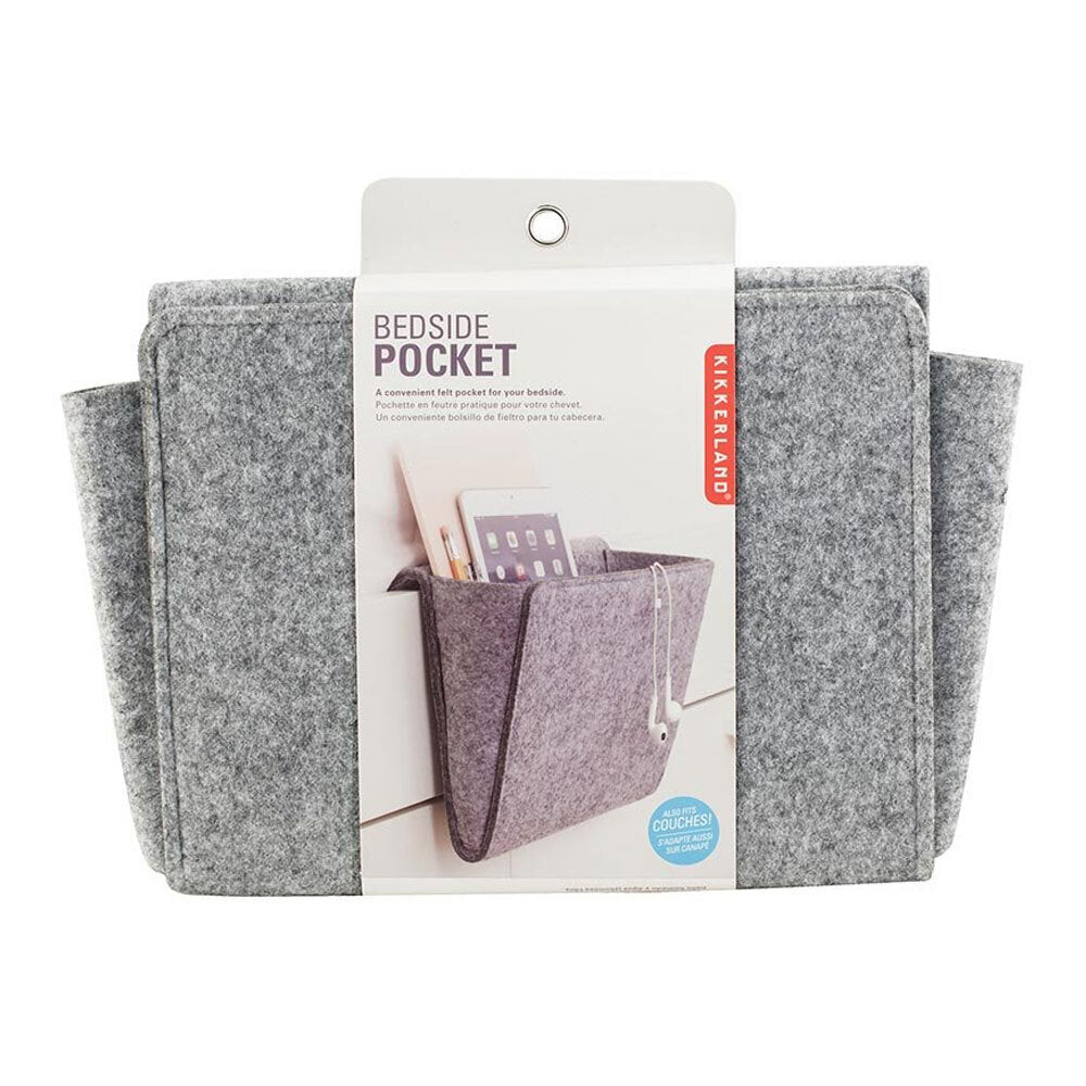 Kikkerland Hanging Sofa/Bedside Pocket Felt Storage Home Organiser/Holder Grey — image 7