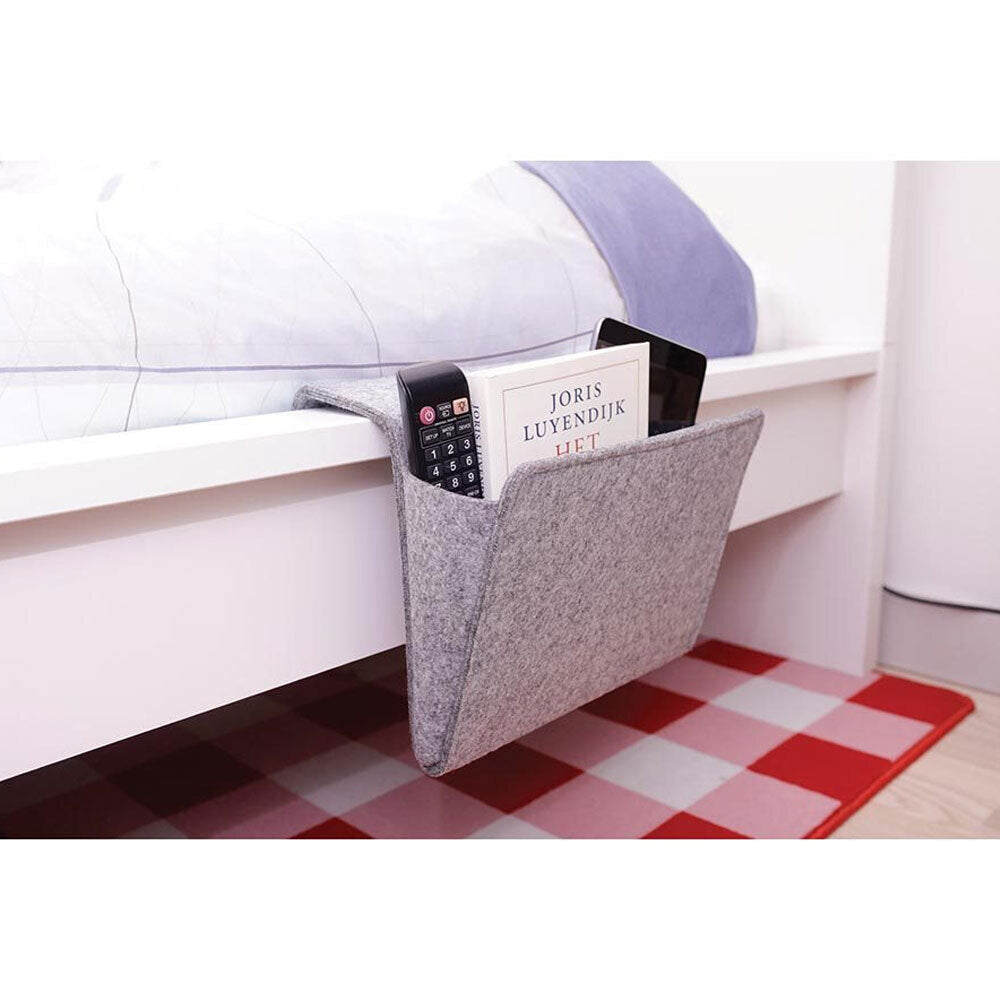Kikkerland Hanging Sofa/Bedside Pocket Felt Storage Home Organiser/Holder Grey — image 6