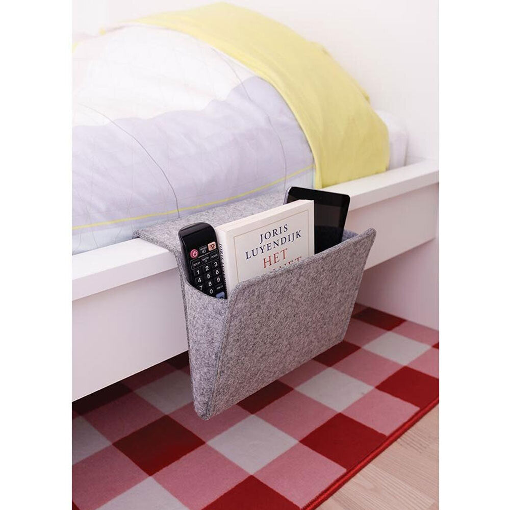 Kikkerland Hanging Sofa/Bedside Pocket Felt Storage Home Organiser/Holder Grey — image 4