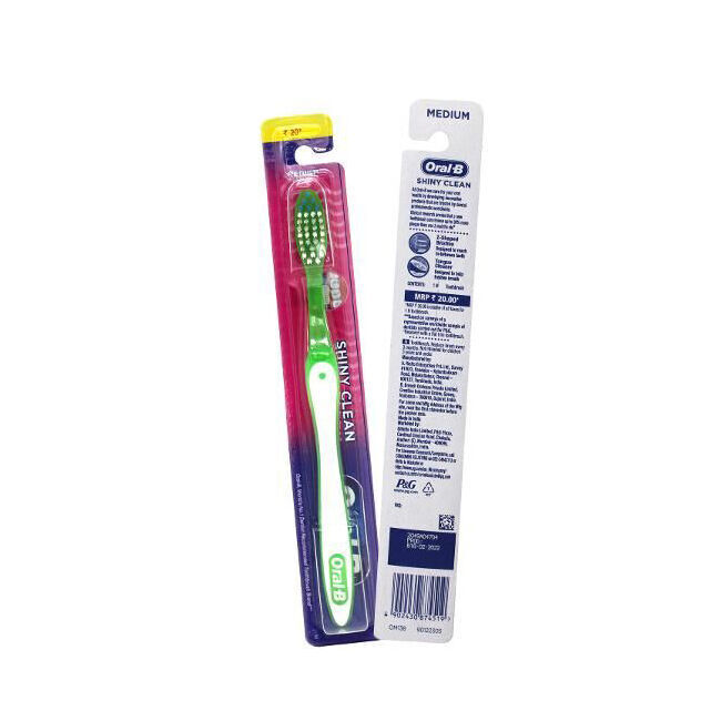 Oral B Shiny Clean Medium Standard Toothbrush Teeth Cleaning Dental Care (12 Pack) — image 4