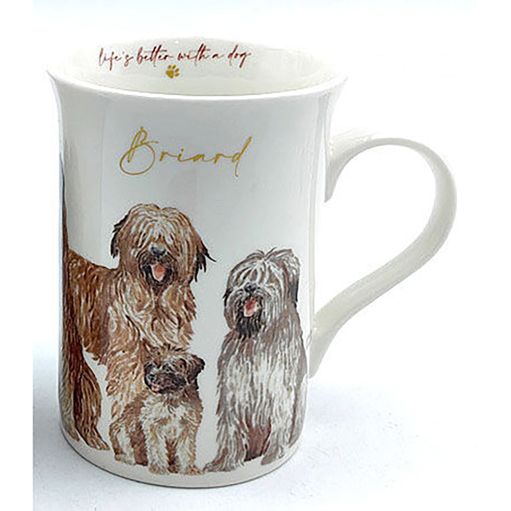 LMD Muddy Paws Briard Coffee Mug 360ml New Bone China Novelty/Keepsake Serveware (2 Pack) — image 2