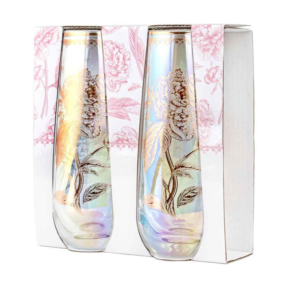 LMD 20 Year Roses Stemless Champagne Flutes Pair 16cm 180ml Bar Serveware (2 Pieces) — image 3