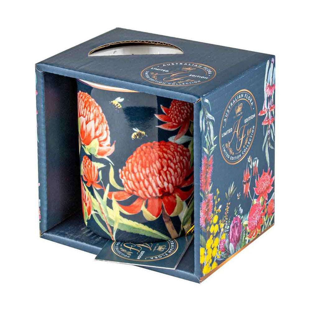 LMD Australian Flora Waratah 360ml Coffee Mug New Bone China Drink Cup w/ Handle (2 Pack) — image 3