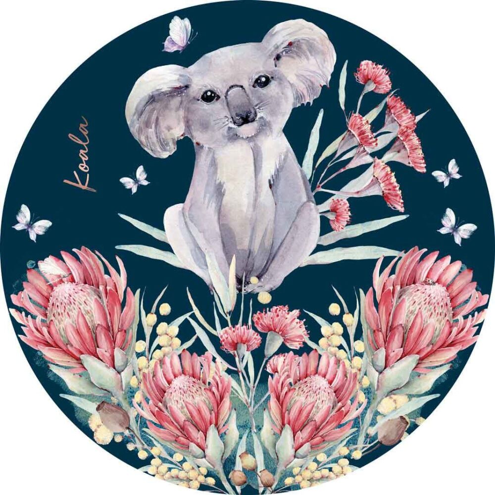 LMD Koala Ceramic Surface Protector Trivet Dish Home Decor Round 25cm Navy (2 Pack) — image 2