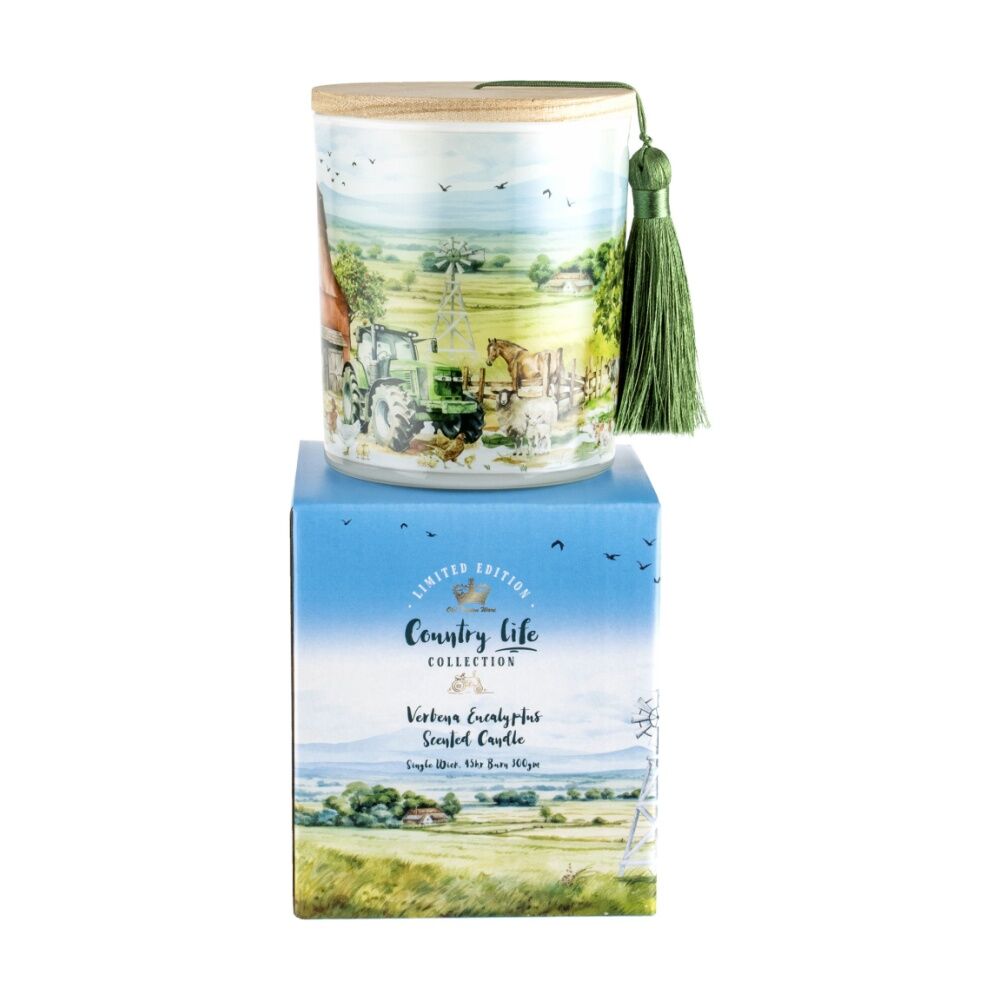 LMD Country Life Glass Candle w/ Tassel/Lid Home Decor 300g Farm Animals (2 Pack) — image 4