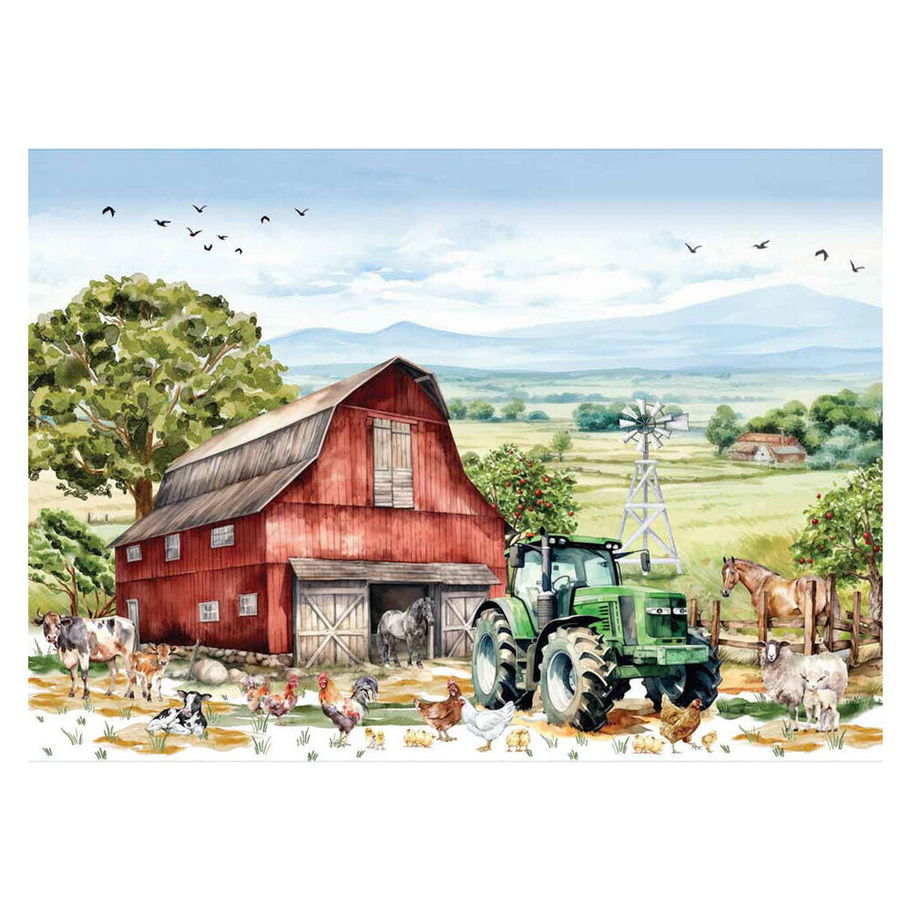 LMD Country Life Cotton Tea Towel Kitchen Dishcloth Rectangular 50x70cm