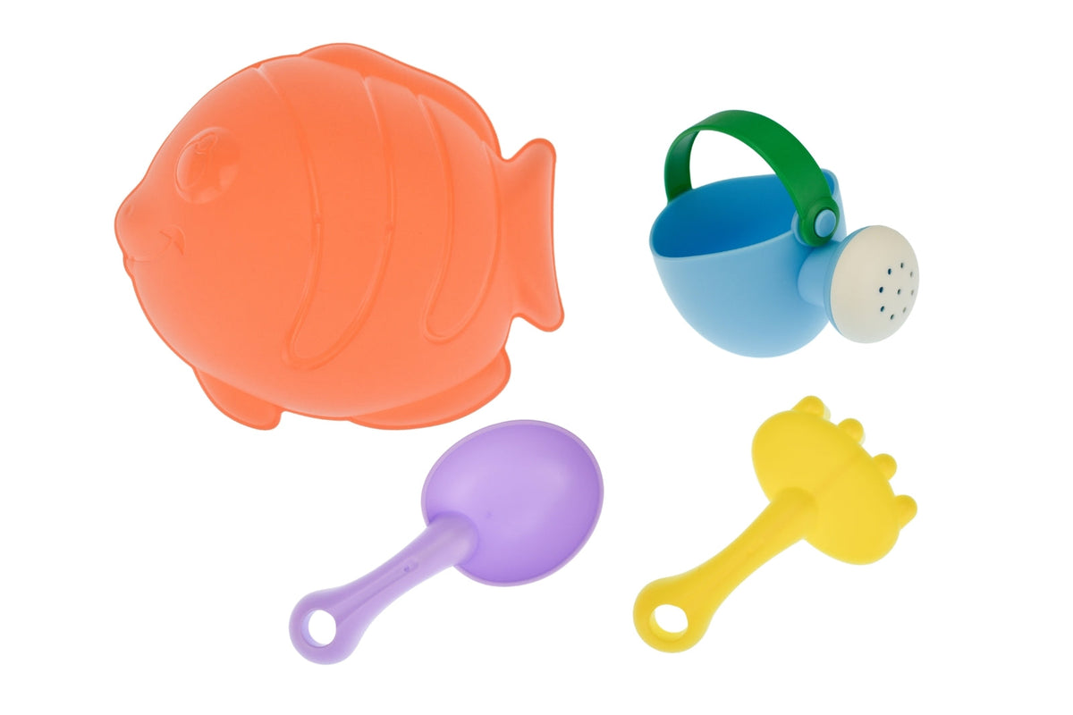 Kaper Kidz Fish Beach Sand Pit Kids/Children Toy Outdoor Play Fun Set 18m+ (4 Pieces)