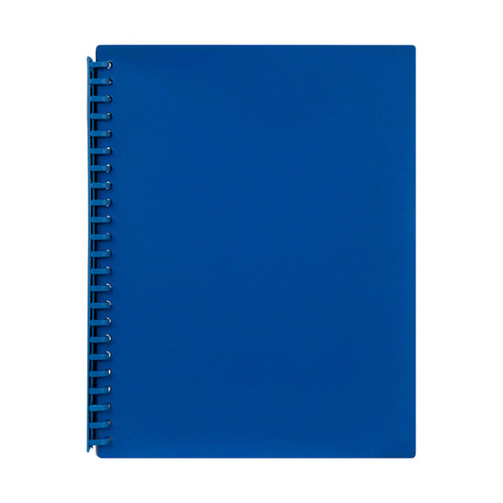 Marbig Premium 20-Pocket Refillable A4 File Display Book Document Folder Blue
