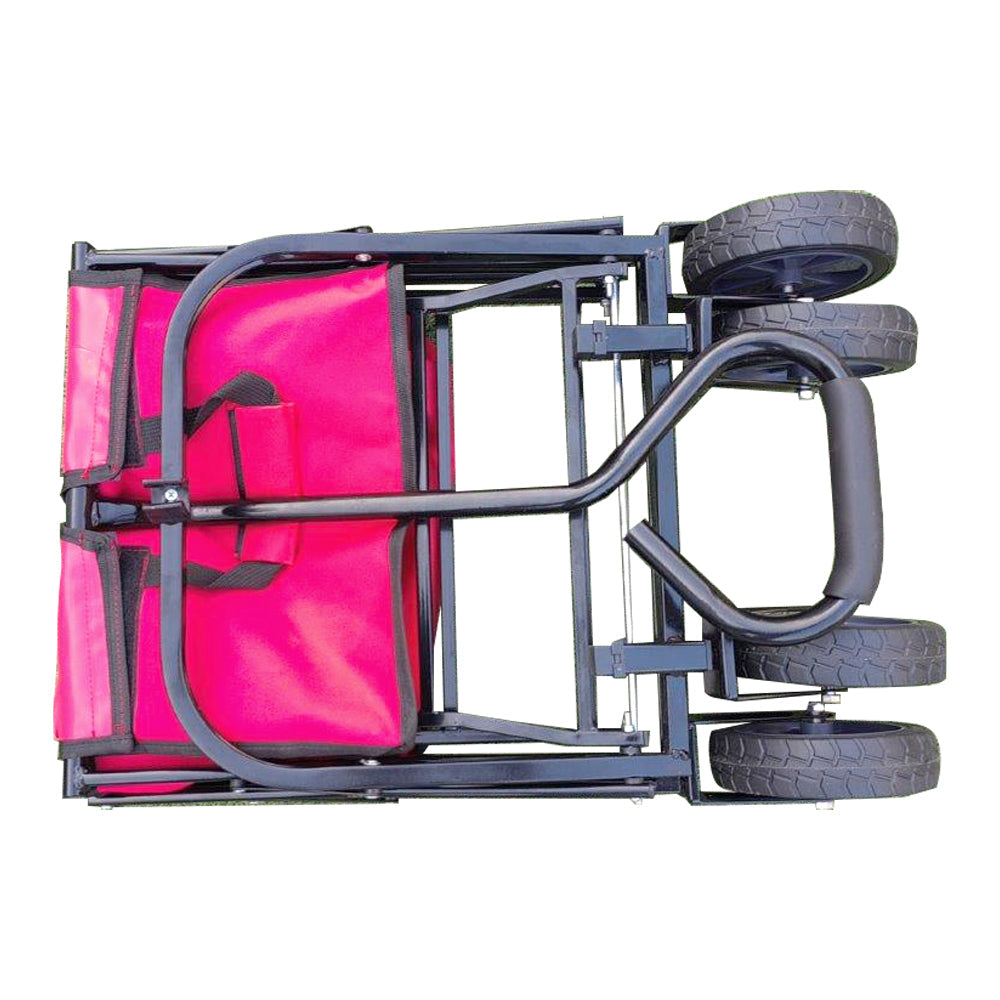 Unbranded Outdoor Utility Transport Shopping Cart Buggy/Trolley w/Offroad Wheels Red — image 2