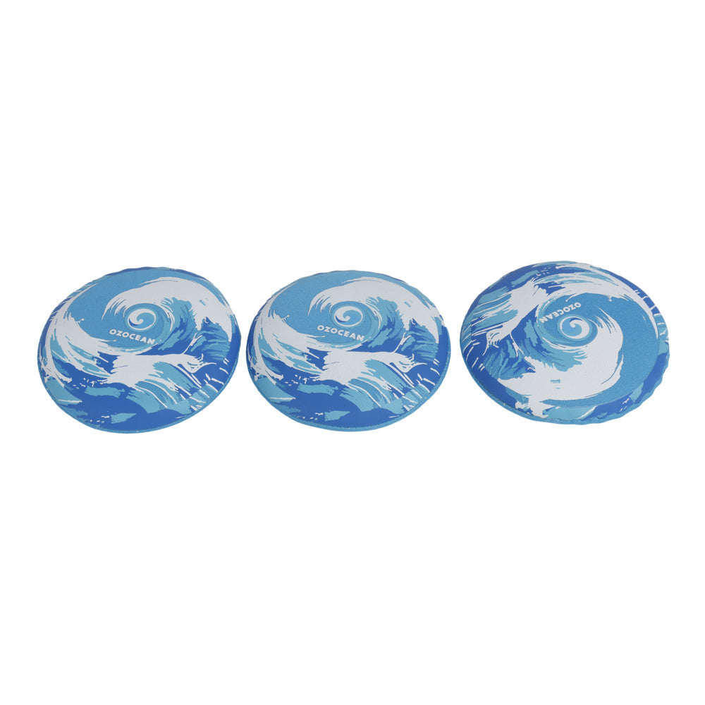 Ozocean Oz Ocean Neoprene Skim Discs Set Outdoor Fun Play Game 7cm Set (3 Pieces)