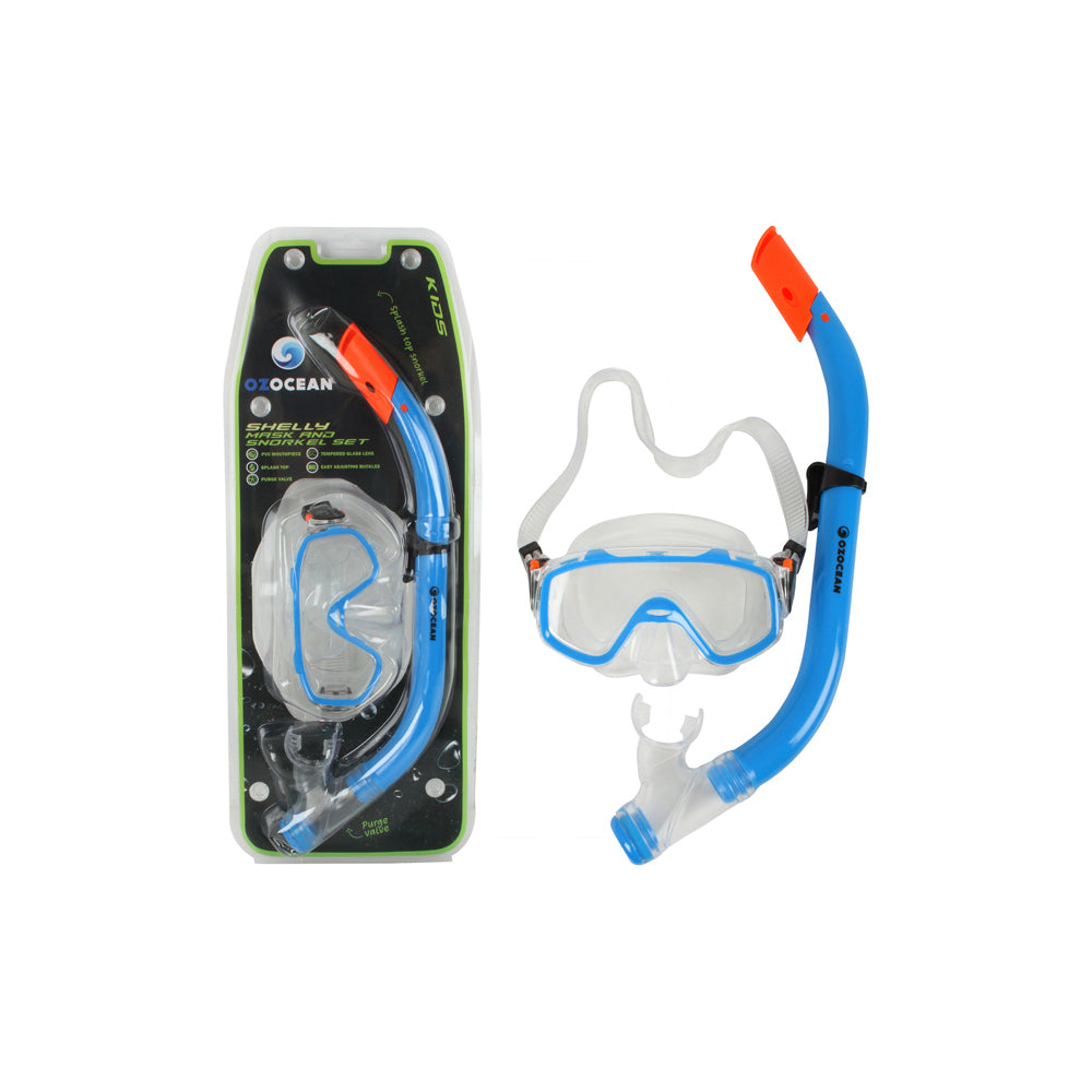 OZ Ocean Shelly Kids Swimming Adjustable Goggles Mask & Snorkel Set (2 Pieces) — image 3