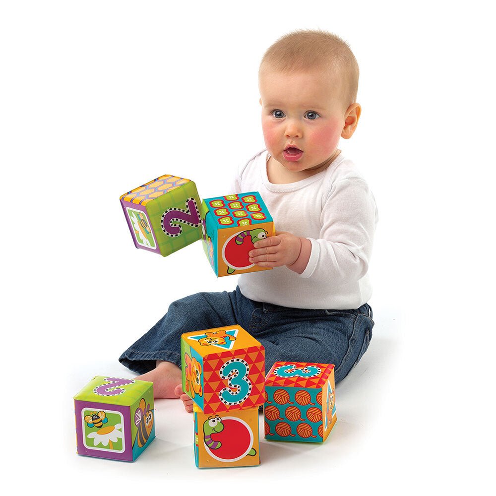 Playgro Splash and Learn Bath Soft Blocks Baby Water/Floor Toy 6m+ (6 Pieces) — image 2
