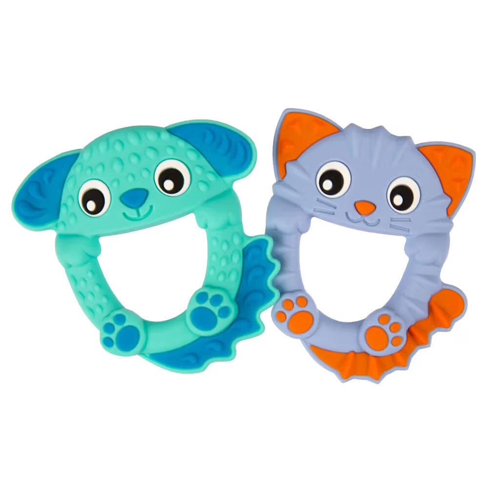 Playgro Soothe and Chew Kobie Cat Silicone Baby Soothing Teether Toy0m+