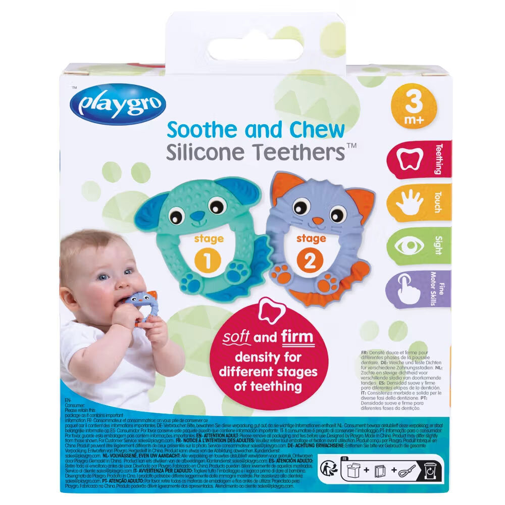 Playgro Soothe and Chew Kobie Cat Silicone Baby Soothing Teether Toy0m+ — image 3