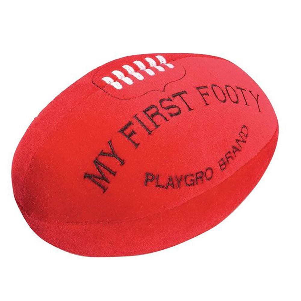 Playgro My First Footy Baby Soft Plush AFL/Rugby Ball Shaped Fun Toy 6m+