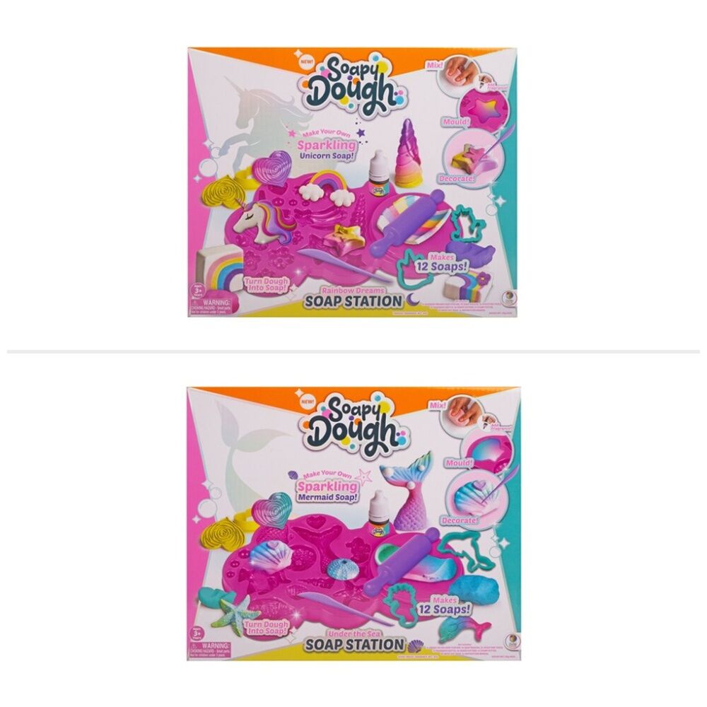 Soapy Dough Soap Station Kids Modelling Clay Set Makes 12 Soaps 3y+ Assorted (2 Pack) — image 3