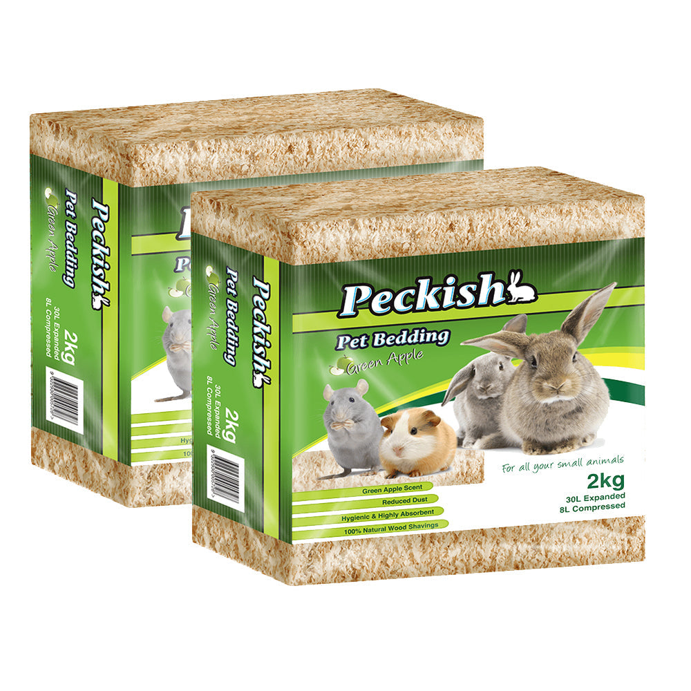 Peckish Small Pet Bedding Rabbit/Mouse Green Apple 2kg (2 Pack)