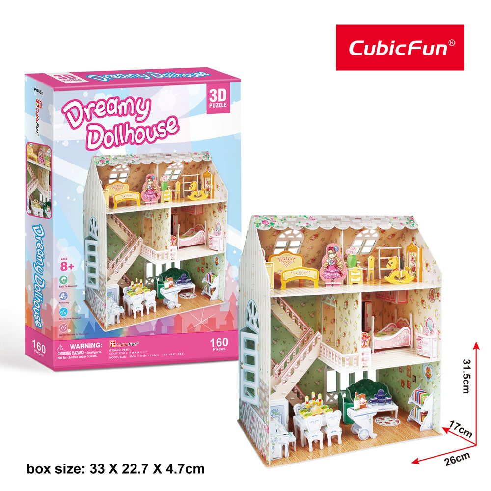 Cubic Fun CubicFun Dreamy Dollhouse 3D Puzzle Kids DIY Interactive Building Toy 3y+ (160 Pieces)